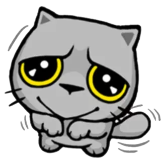 😊 Katze, Cartoon, Traurig, Süß, Sticker telegram sticker
