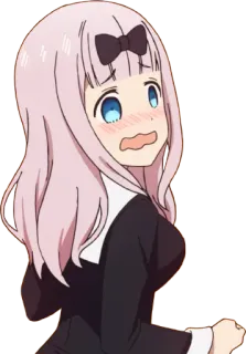 😟 Chika Fujiwara Kaguya-sama: Love Is War anime, hoạt hình, Chika Fujiwara, Kaguya-sama, dễ thương, gái whatsapp sticker