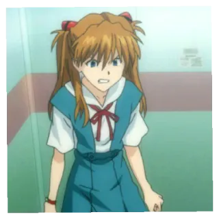 🤬 Asuka Langley Soryu Neon Genesis Evangelion Anime, Charakter, Mädchen, Neon Genesis Evangelion, Asuka, Manga whatsapp sticker