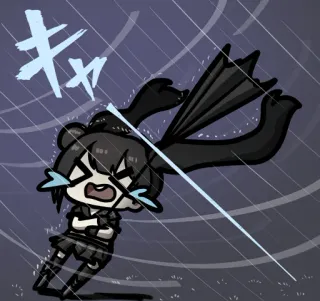 😭 キャ Anime, Regenschirm, Regen, Weinen, Wind whatsapp sticker