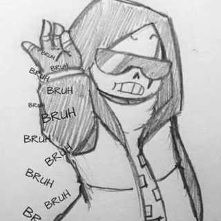 😎 BRUH BRUH BRUH BRUH BRUH BRUH BRUH BRUH cartoon, sunglasses, hoodie, drawing, meme, bruh telegram sticker