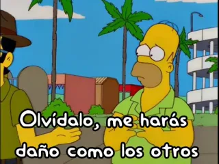 😪 Homer Simpson The Simpsons Olvídalo, me harás daño como los otros シンプソンズ, アニメ, ホーマー, 忘れろ, 傷つけるぞ, スペイン語 telegram sticker