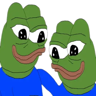 👬 Pepe the Frog meme, pepe, frog, internet meme, cartoon telegram sticker