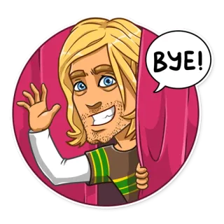 🤚 BYE! vẫy tay, tạm biệt, hoạt hình, người đàn ông whatsapp sticker