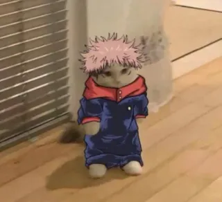 👨‍🦲 Yuji Itadori Jujutsu Kaisen cat, anime, cosplay, manga, jujutsu kaisen, yuji itadori telegram sticker