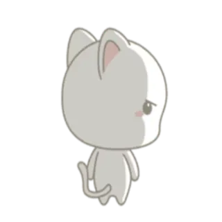 😏 cat, cute, animal, sticker, cartoon telegram sticker