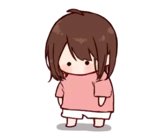 😶 การ์ตูน, น่ารัก, จิบิ, ตัวละคร, ภาพประกอบ, คาวาอิ telegram sticker
