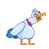🤬 mouette, oiseau, dessin animé whatsapp sticker
