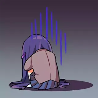 😓 anime, triste, piangere, ragazza, cartone animato telegram sticker