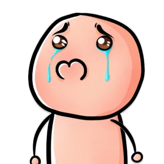 😥 triste, llorando, emoción, dibujos animados, molesto, lágrimas telegram sticker