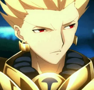 ✨ Gilgamesh Fate/stay night anime, postać, fate, złoto telegram sticker