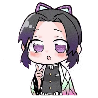 🦋 Shinobu Kocho Demon Slayer Anime, Manga, Demon Slayer, Shinobu Kocho, Personnage, Fanart, Mignon, Chibi telegram sticker