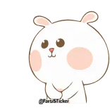 ❤ FistSTicker coelho, fofo, adesivo, animal, desenho animado telegram sticker