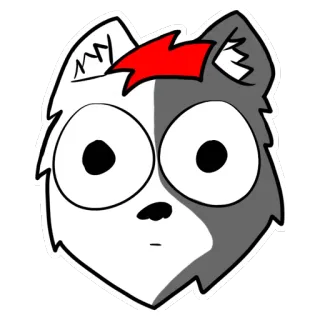 👀 волк, мультфильм, стикер, животное, фурри telegram sticker