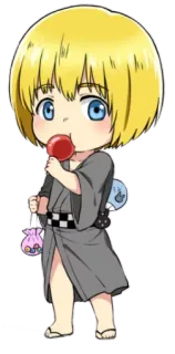 😋 Armin Arlert Attack on Titan Anime, Chibi, Manga, Personnage, Fan art telegram sticker