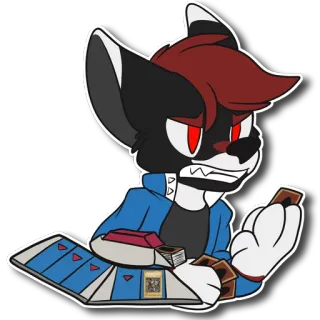 🎴 Furry, Dibujos animados, Anime, Yu-Gi-Oh, Juego de cartas coleccionables, Zorro, Juego de cartas telegram sticker