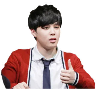 👍 Jimin kpop, idol, singer, thumbs up, cute, person telegram sticker
