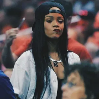 💸 Rihanna rihanna, singer, celebrity, baseball cap telegram sticker