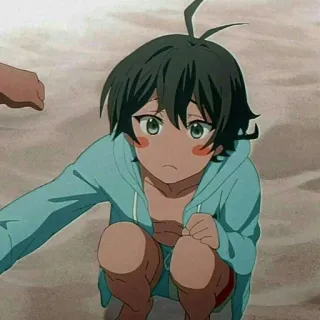 💫 anime, boy, child, beach, sand telegram sticker