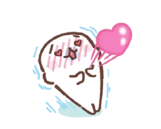 💝 foca, animal, fofo, desenho animado, coração, amor telegram sticker