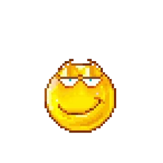 🐰 Smiley, Emoji, arrogant, Pixelkunst, gelb, Gesicht whatsapp sticker