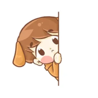 🥺 cartoon, cute, peeking, character, kawaii, anime telegram sticker