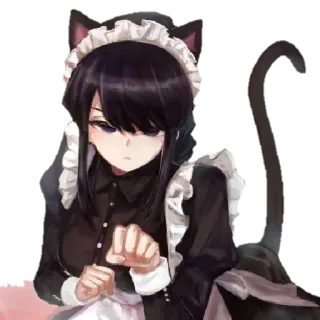 🥰 Komi Shouko Komi Can't Communicate Anime, Manga, Katze, Neko, Maid, Komi kann nicht kommunizieren, Komi Shouko telegram sticker