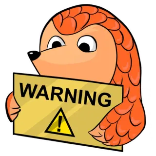 ⚠️ WARNING señal de advertencia, peligro, alerta, precaución, pangolín whatsapp sticker