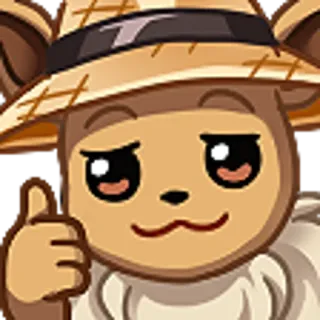 👍 Dibujo animado, Animal, Pulgar arriba, Sombrero, Lindo telegram sticker