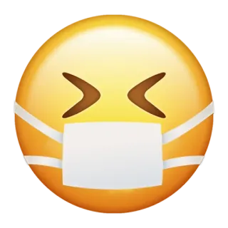 😆 Emoji, Masker, Wajah, Sakit, Kesehatan, Covid, Coronavirus, Perlindungan whatsapp sticker