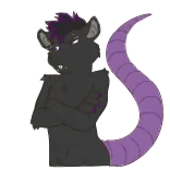 😤 rata, furry, dibujos animados, animal, antropomórfico, morado telegram sticker