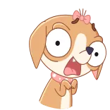😳 Hund, Cartoon, Tier, Süß, Aufkleber whatsapp sticker