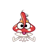 🤯 버섯, 만화, 균류, 캐릭터, 일러스트, 기발한 telegram sticker