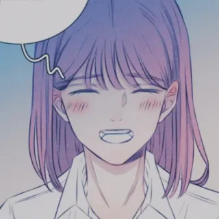 🏳️‍⚧️ anime, ragazza, felice, cartone animato, sorridente, carina, arrossendo telegram sticker