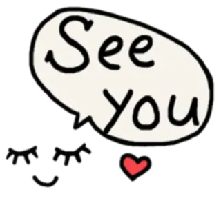 👋 See You powitanie, pożegnanie, serce, dymek, do widzenia telegram sticker
