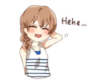 ☺️ Hehe... chibi, anime, girl, cute, smile, hehe telegram sticker