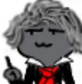 ✍ cartoon, middle finger, offensive gesture telegram sticker