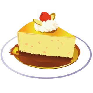 🍰 cheesecake, sobremesa, bolo, comida, fatia, prato, doce whatsapp sticker