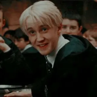 🐍 Draco Malfoy Harry Potter mago, escuela, magia, Slytherin telegram sticker