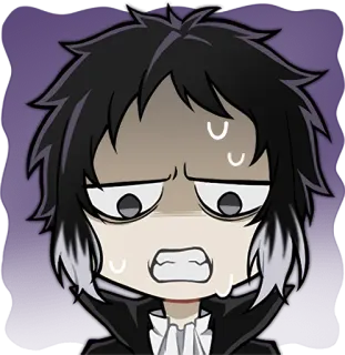 😓 Atsushi Nakajima Bungo Stray Dogs Anime, Manga, Traurig, Besorgt, Chibi, Bungo Stray Dogs whatsapp sticker