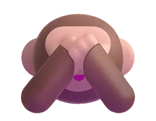 🙈 monyet, tidak melihat kejahatan, tangan menutupi mata, buta telegram sticker