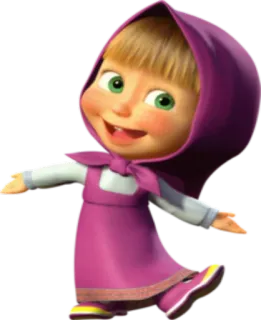 💃 Masha Masha and the Bear kartun, gadis, Masha, Masha dan Beruang, anak telegram sticker