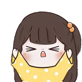 ☀️ Kartun, Gadis, Imut, Emosi, Stiker, Anime whatsapp sticker
