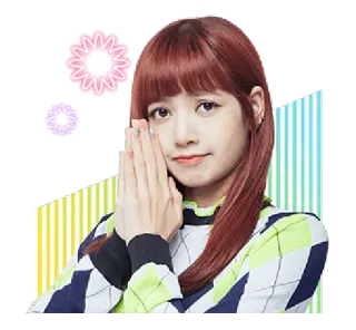 🙏 Lisa K-pop, cantante, celebridad, mujer, retrato telegram sticker