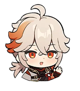 👋 Kaedehara Kazuha Genshin Impact Anime, Personaggio, Gioco, Kawaii, Carino telegram sticker