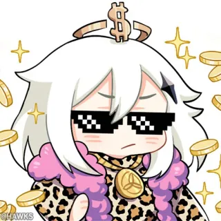 💠 เงิน, สัญลักษณ์ดอลลาร์, นักเลง, แมงดา, เท่, แว่นตา, อีโมจิ, ทอง telegram sticker