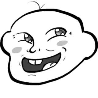 ☺️ face, meme, cartoon, baby, funny telegram sticker