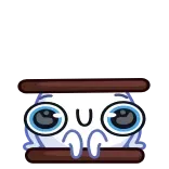 ☺️ S'mores, Cartoon, Marshmallow, Dessert, Eten telegram sticker
