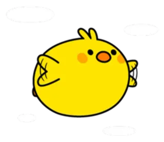 😌 pássaro, pintinho, amarelo, desenho animado, fofo telegram sticker