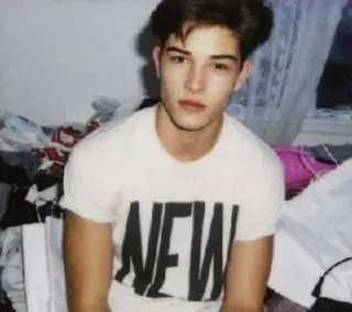 🤓 NEW man, t-shirt, casual, indoors, portrait, new telegram sticker